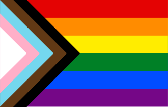 LGBTQIA+ Progress Pride flag